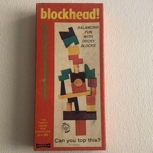 1954 Blockhead The Party Game Saalfield Artcraft Vintage “Rare"